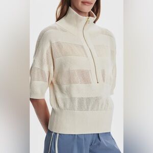 Varley Kembria Mesh Stripe Half Zip Top, medium, like new!